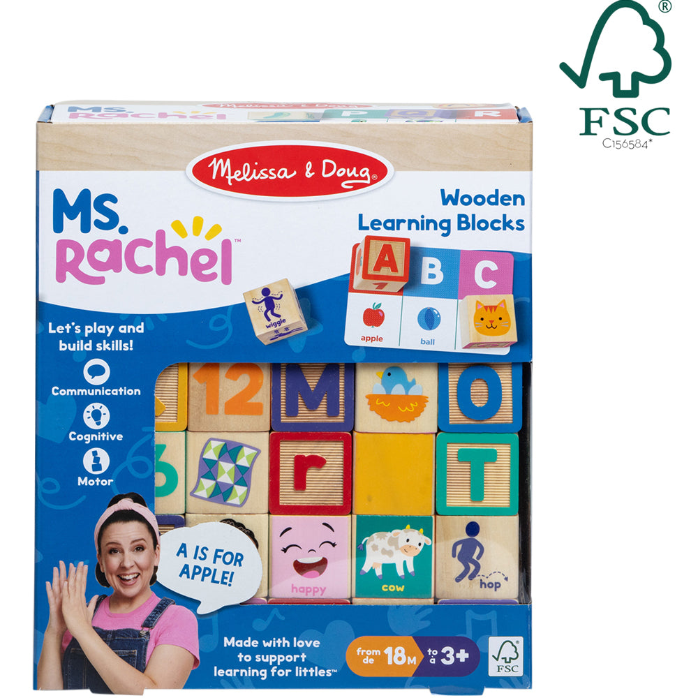 Melissa & Doug x Ms.Rachel  Wooden Learning Blocks