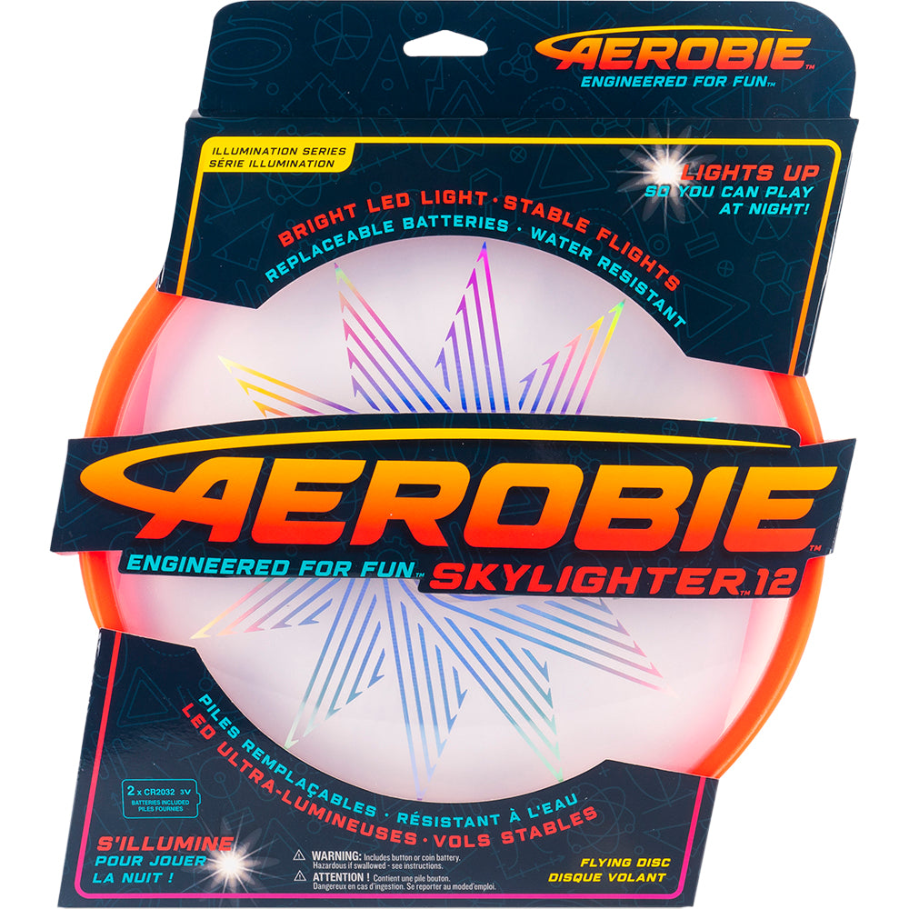 Aerobie 12" Skylighter Light Up Flying Disc Red