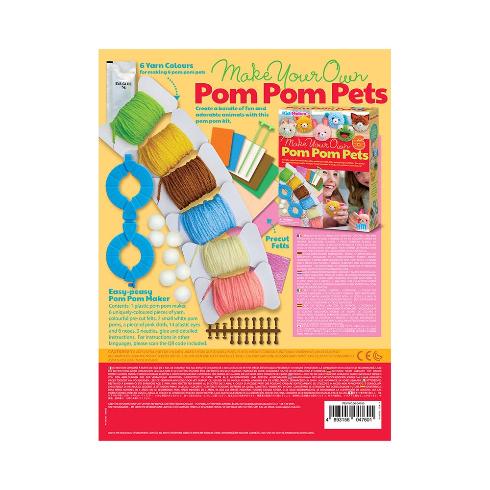 4M Make Your Own Pom Pom Pets - Mastermind Toys___218557