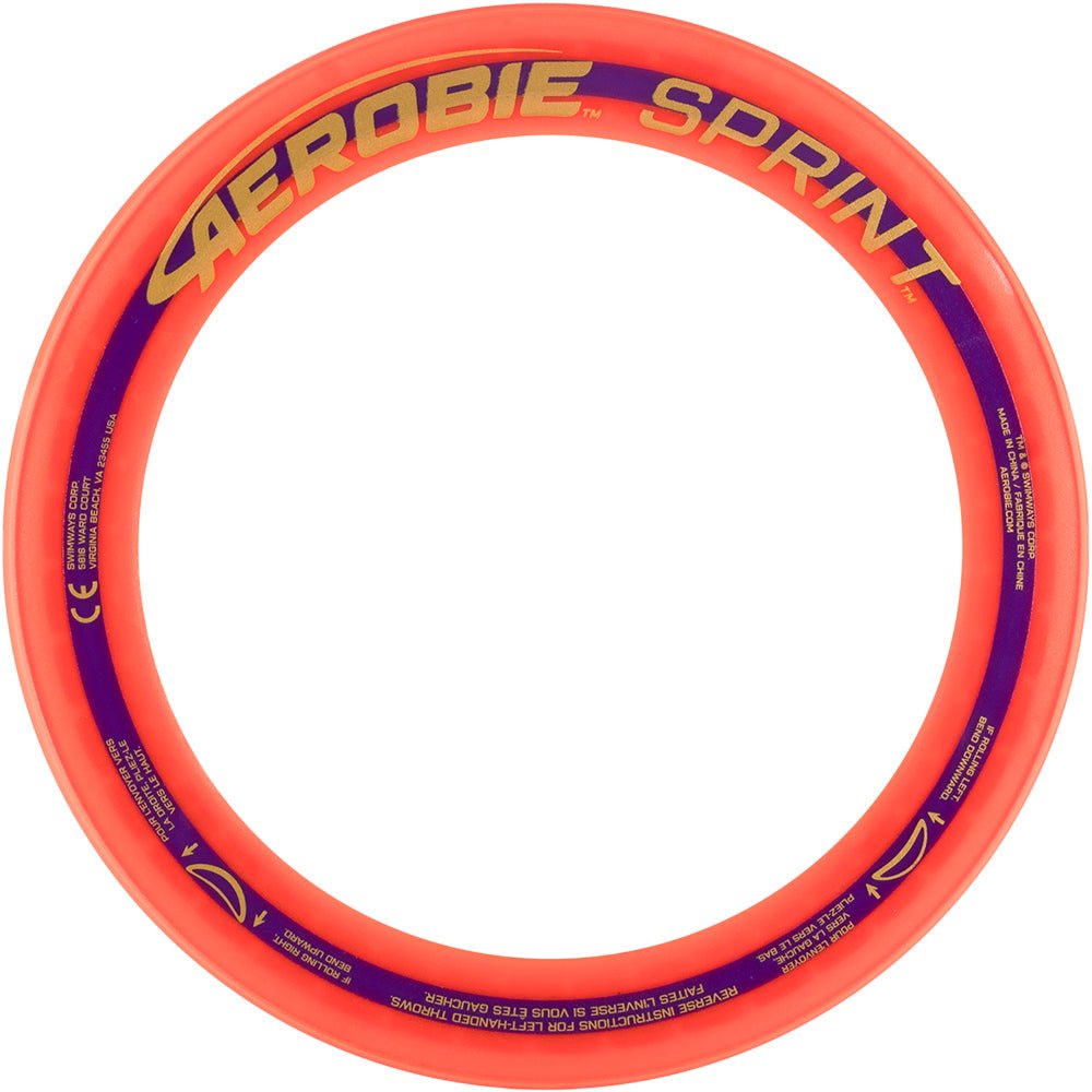 Aerobie 10" Sprint Ring Outdoor Flying Disc Orange - Mastermind Toys___241856