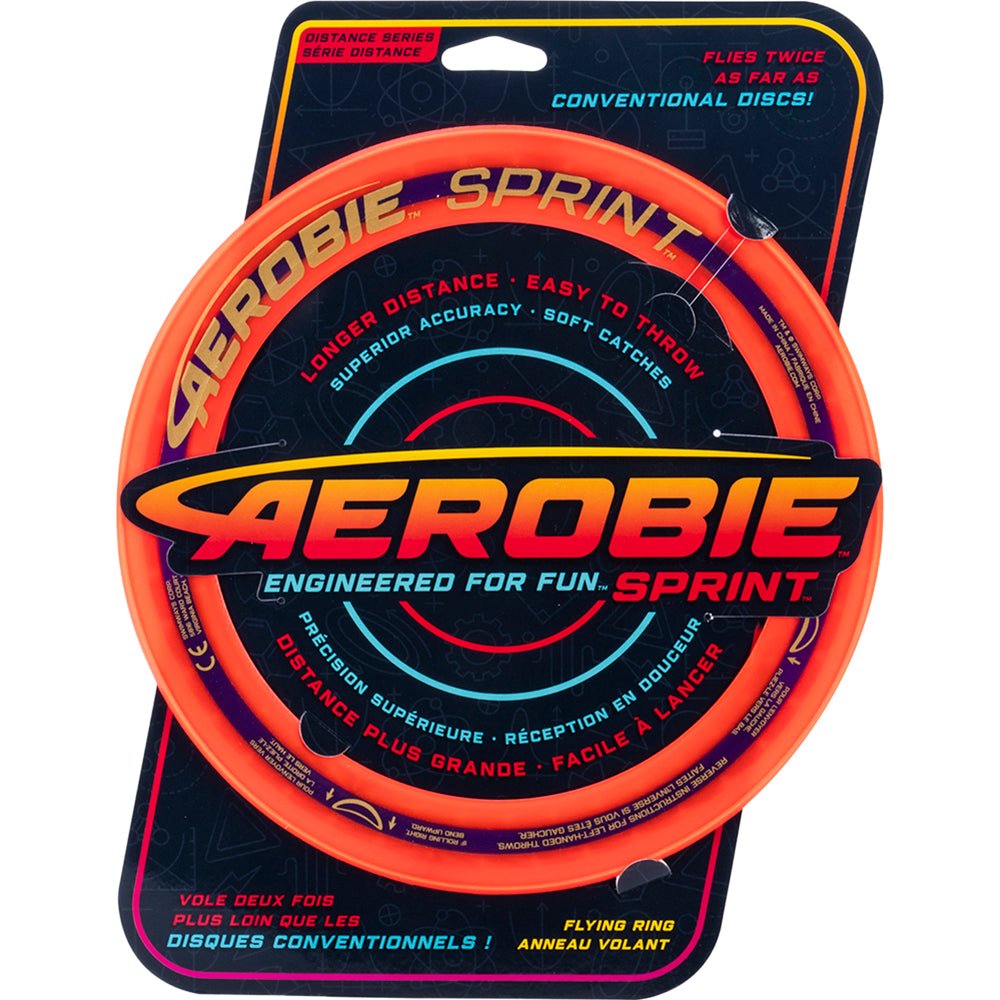 Aerobie 10" Sprint Ring Outdoor Flying Disc Orange - Mastermind Toys___241856