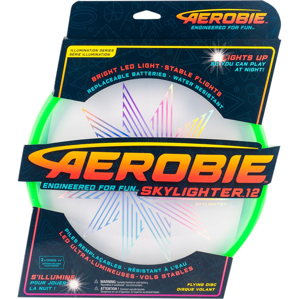 Aerobie 12" Skylighter Light Up Flying Disc, Green - Mastermind Toys___241824