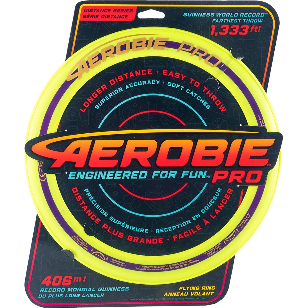 Aerobie 13" Pro Ring Outdoor Flying Disc, Yellow - Mastermind Toys___241818