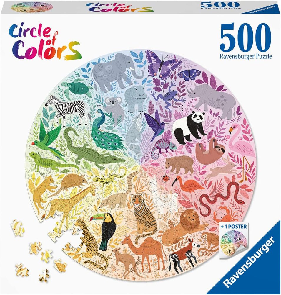 Animals 500 pc Round Puzzle - Mastermind Toys___238499