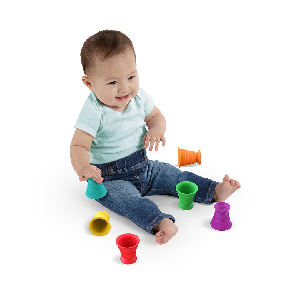 Baby Einstein Stack & Squish Cups Sensory Stacking Toys - Mastermind Toys___224141