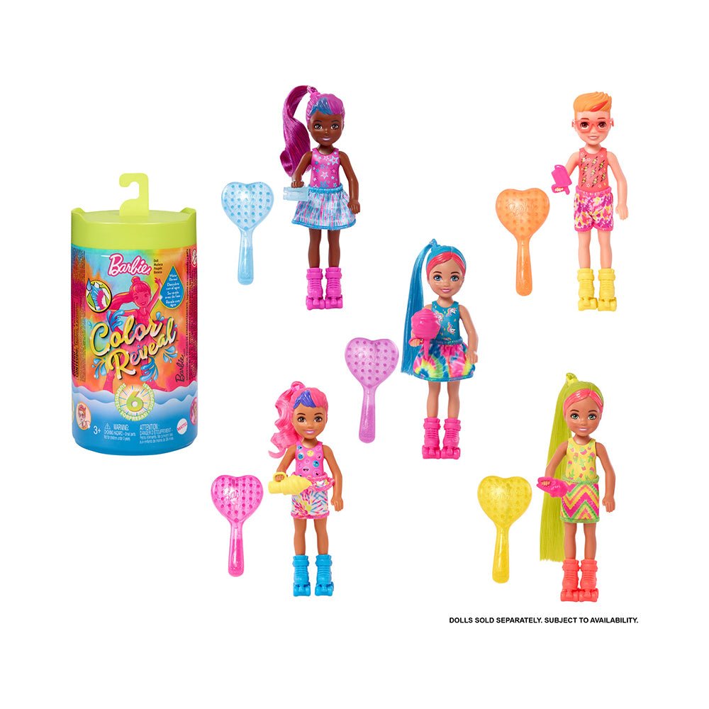 Barbie Color Reveal Chelsea Doll, Neon Tie - Dye Series - Mastermind Toys___226892