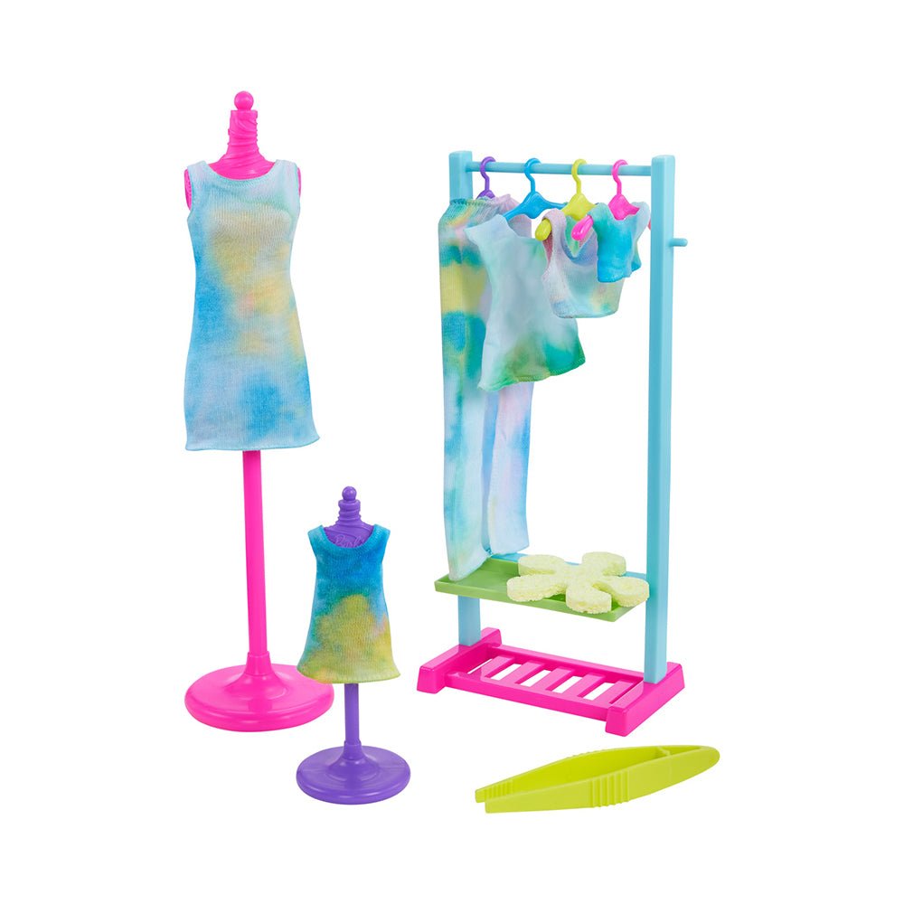 Barbie Doll Color Reveal Gift Set, Tie - Dye Fashion Maker with 2 Barbie Dolls - Mastermind Toys___226893