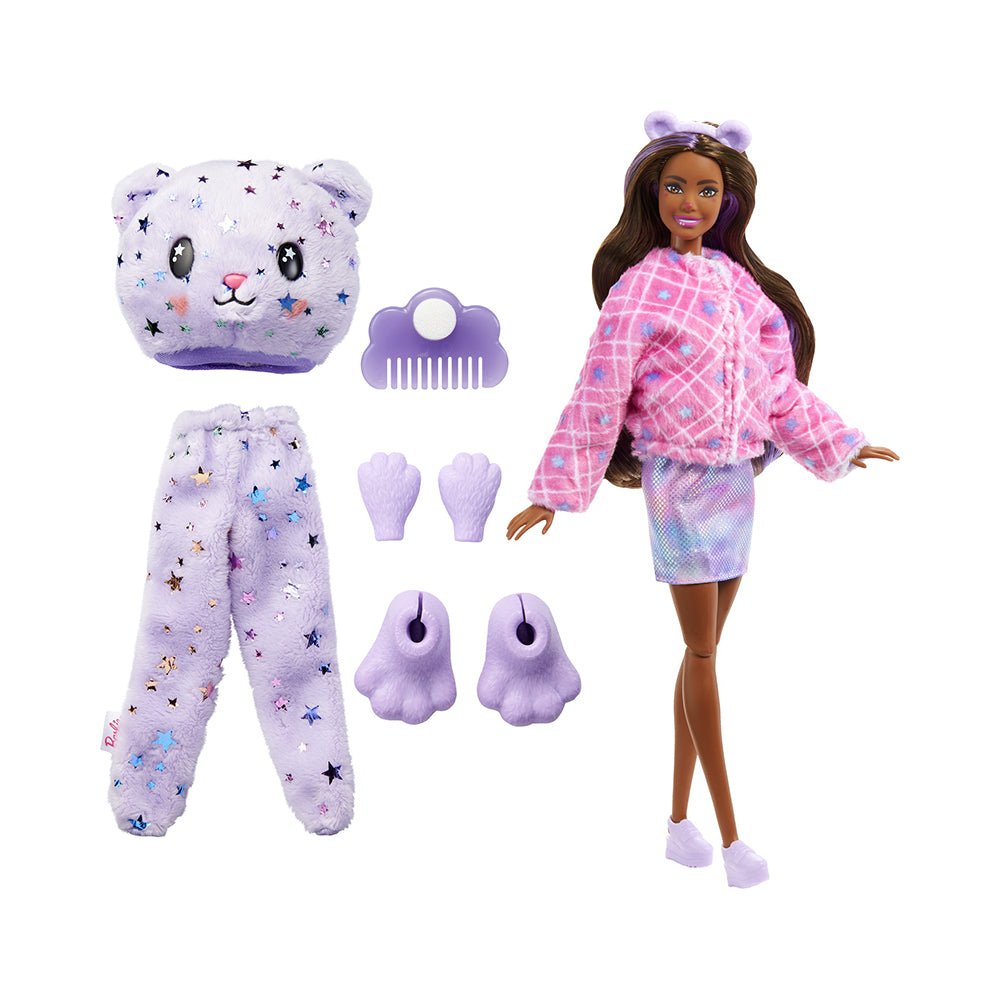 Barbie Doll Cutie Reveal Teddy Plush Costume Doll with Pet, Color Change - Mastermind Toys___226903