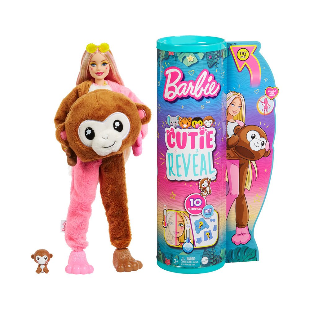 Barbie Dolls And Accessories, Cutie Reveal Dolls, Jungle Series - Mastermind Toys___228908