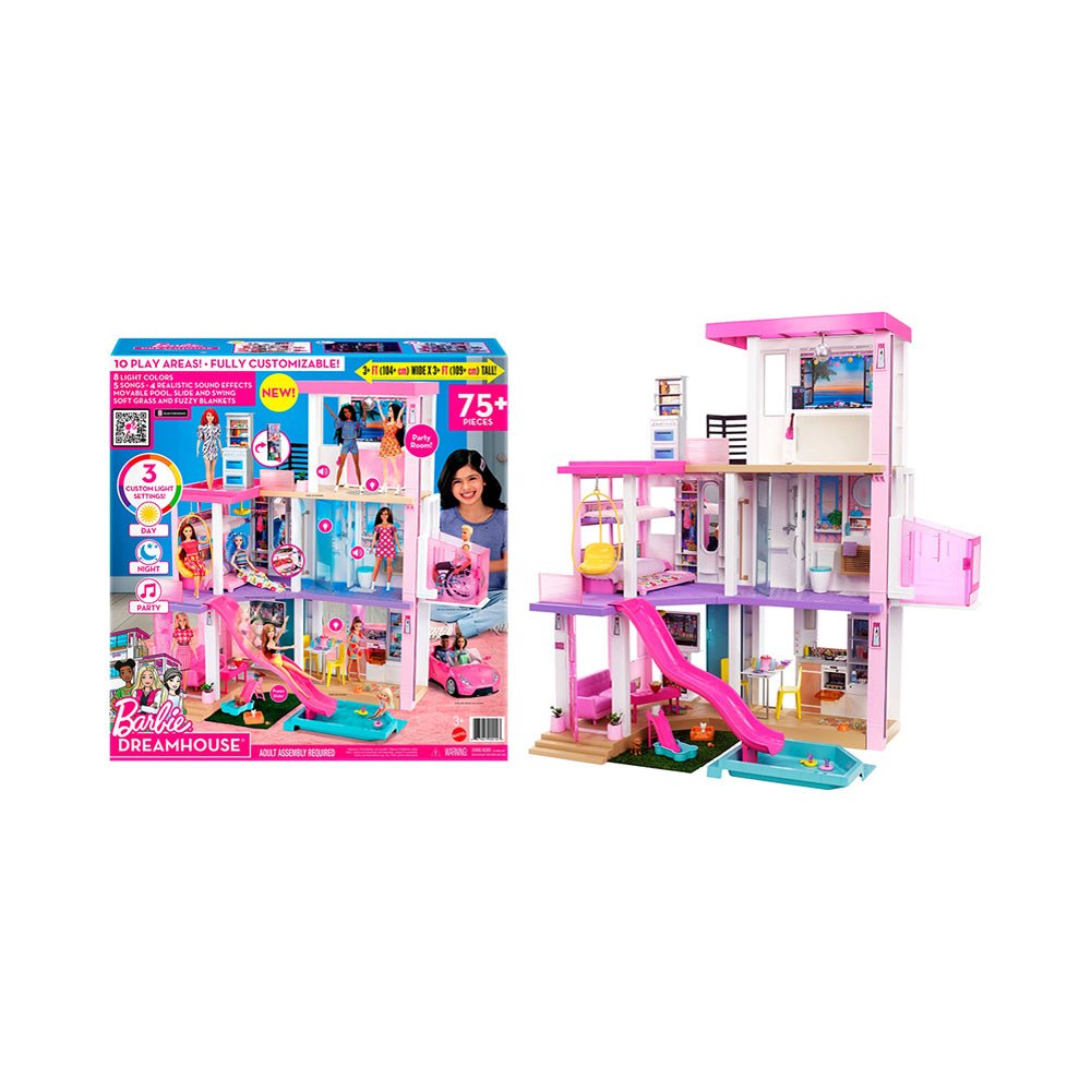 Barbie Dreamhouse (3.75 - ft) Dollhouse with Pool, Slide, Elevator, Lights & Sounds - Mastermind Toys___221819