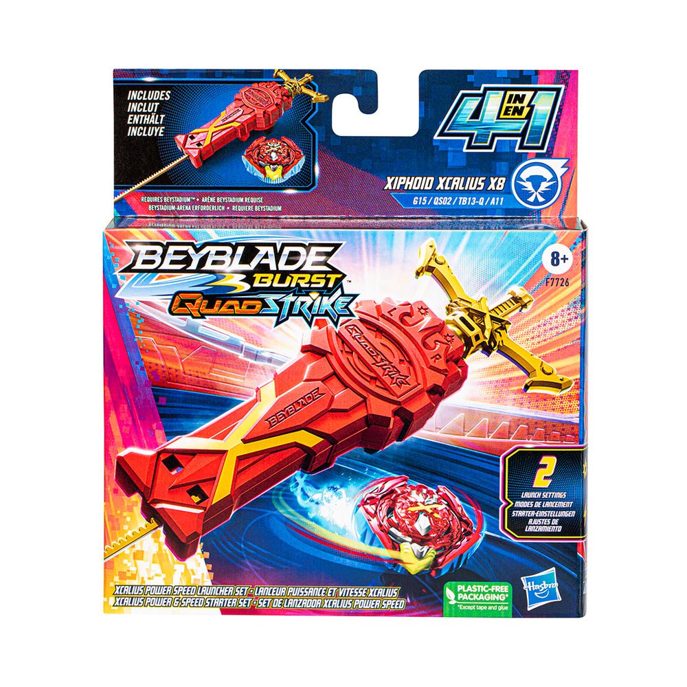 Beyblade Burst QuadStrike Xcalius Power Speed Launcher Pack - Mastermind Toys___230909