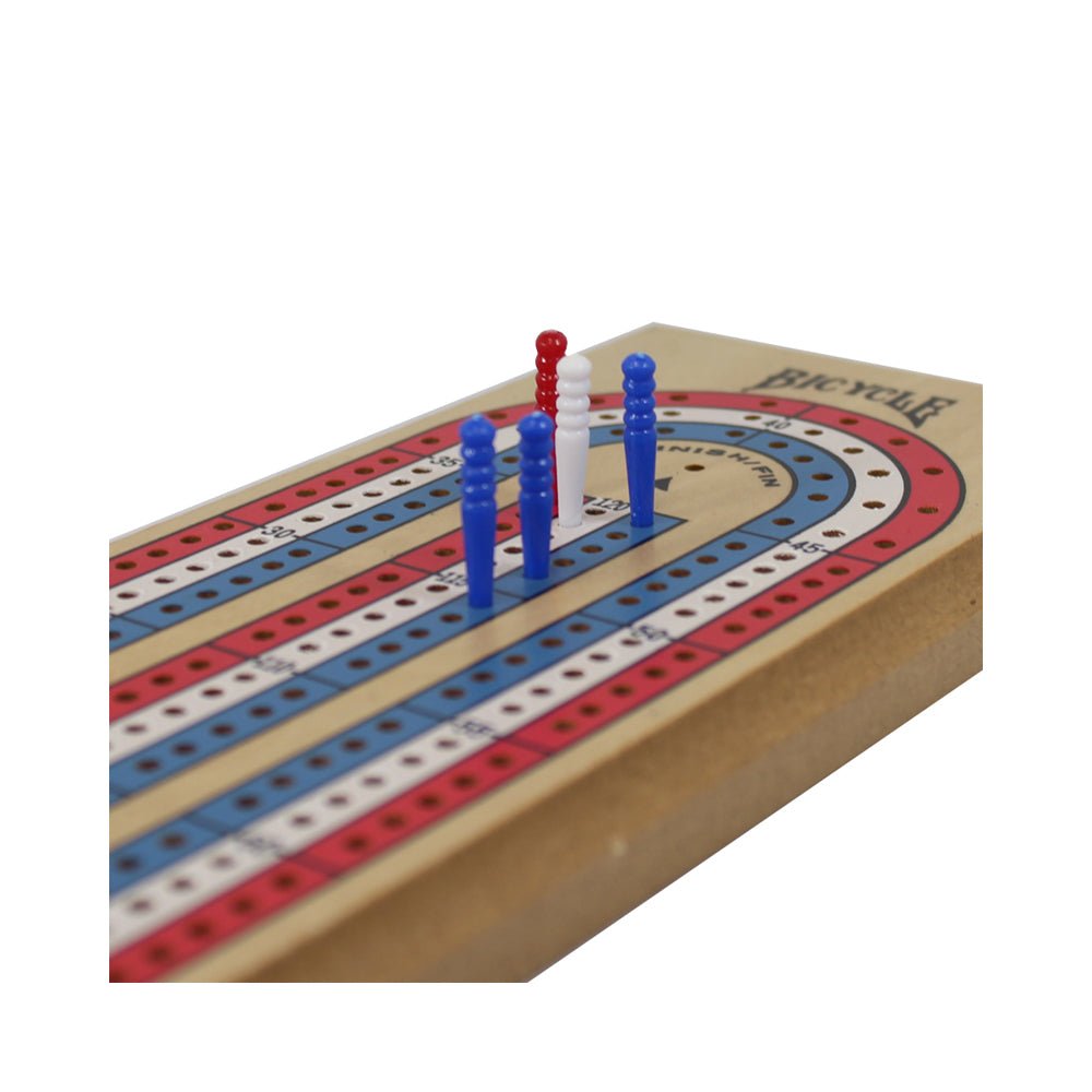 Bicycle 3 Lane Wooden Cribbage Board - Mastermind Toys___125634