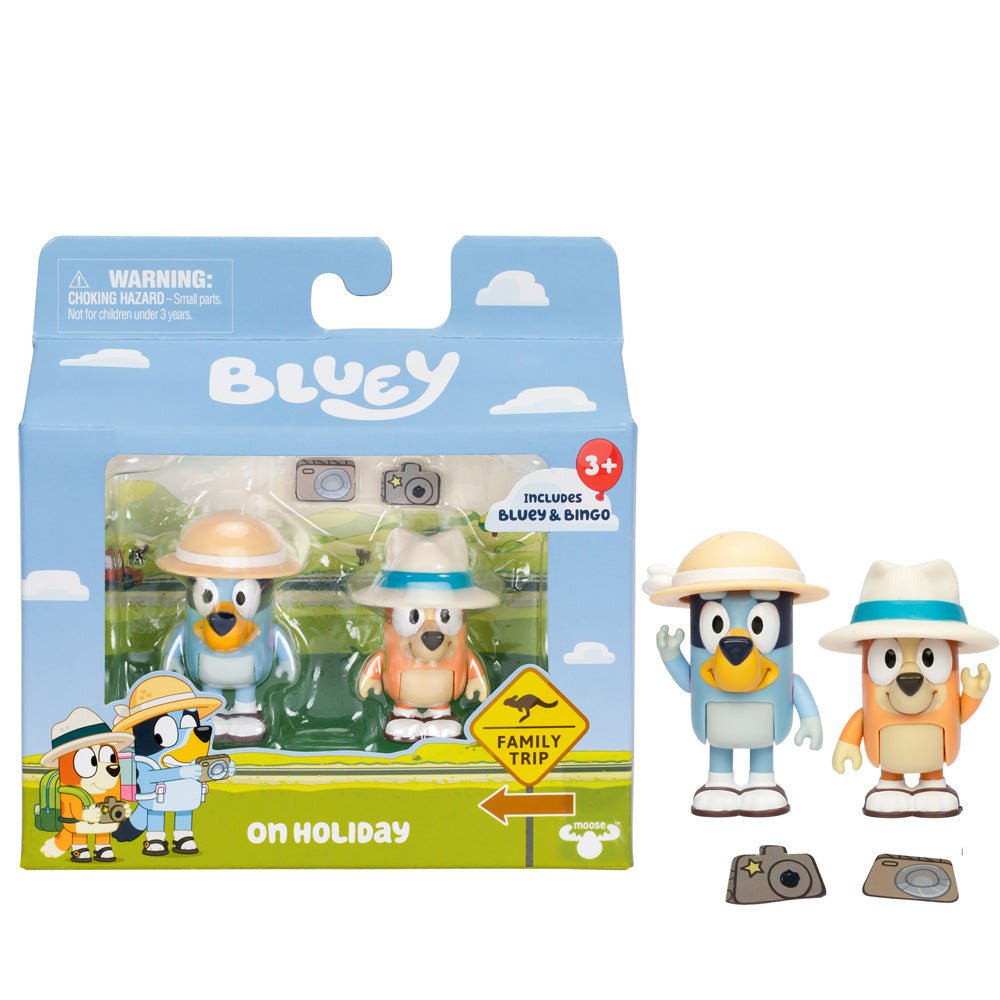 Bluey Holiday S11 Figure 2Pk On Holiday - Mastermind Toys___237670