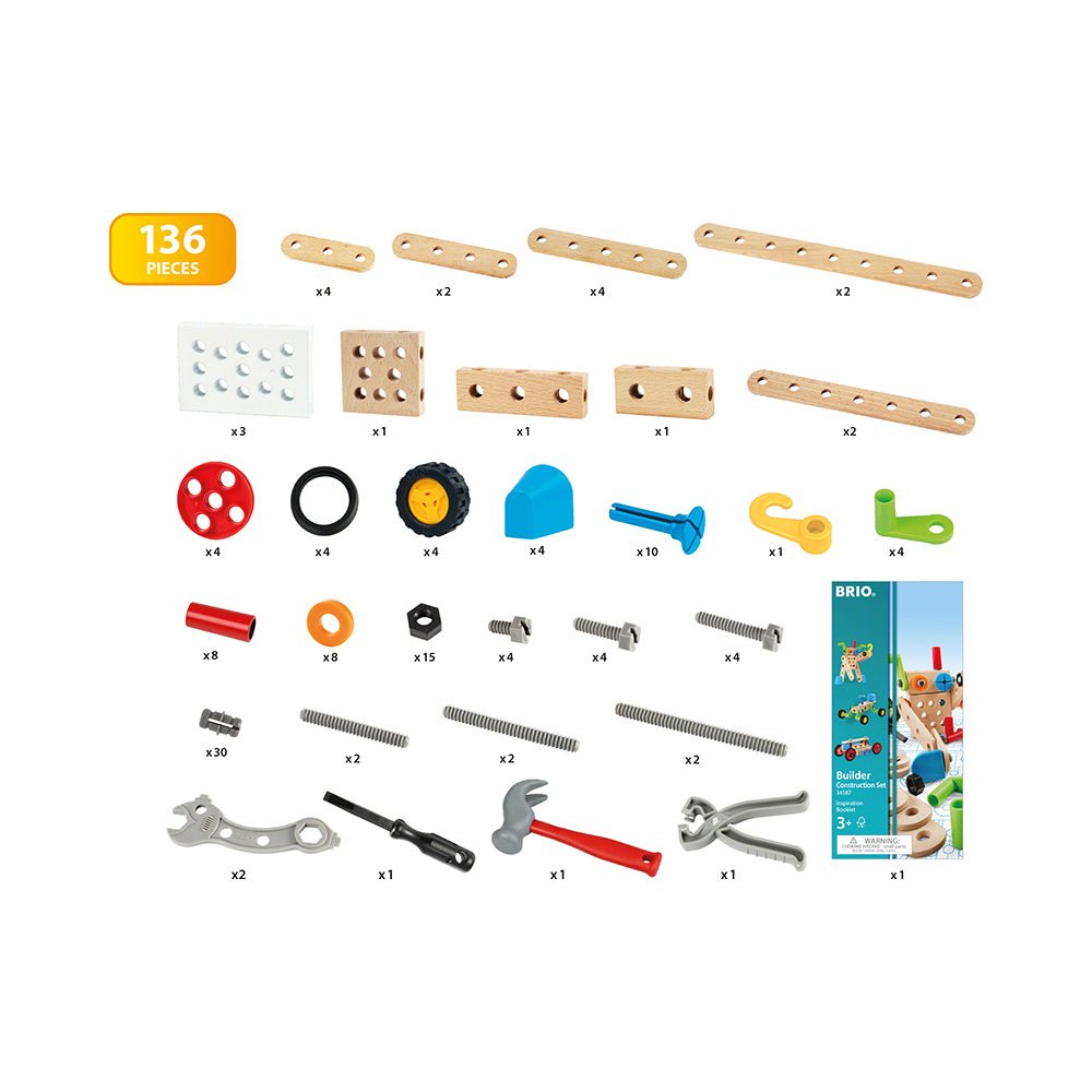 BRIO Builder Construction Set 136 Piece - Mastermind Toys___214761