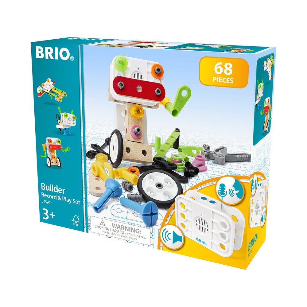 BRIO Builder Record & Play Set 68 Piece - Mastermind Toys___219166