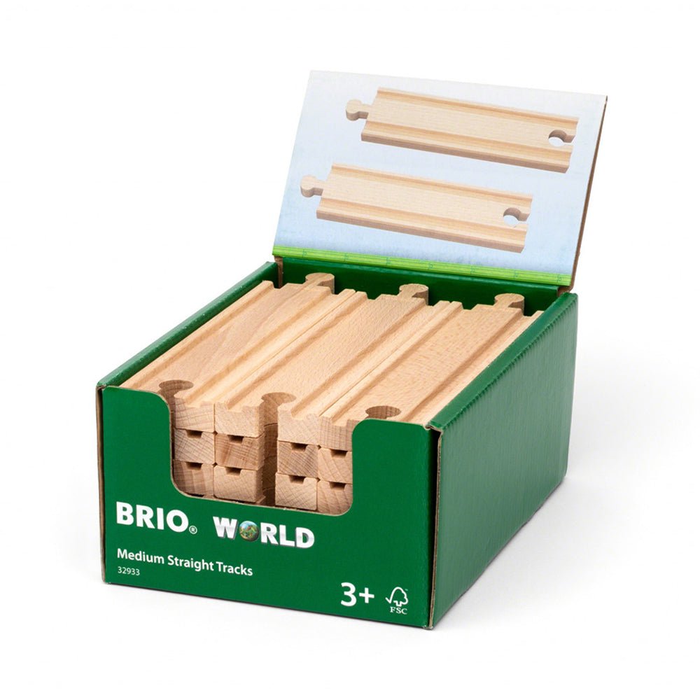 BRIO Medium Straight Tracks - Mastermind Toys___222393