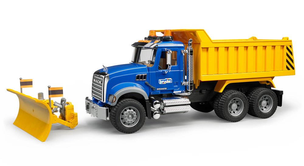 Bruder MACK Granite Dump Truck w/ Snow Plow Blade - Mastermind Toys___241143