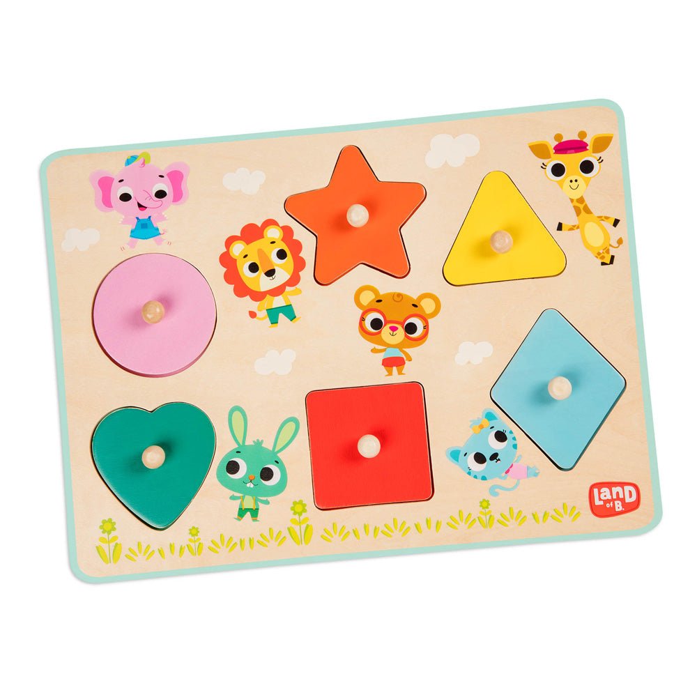 B.Toys Wooden Shapely Color Puzzle - Mastermind Toys___235727