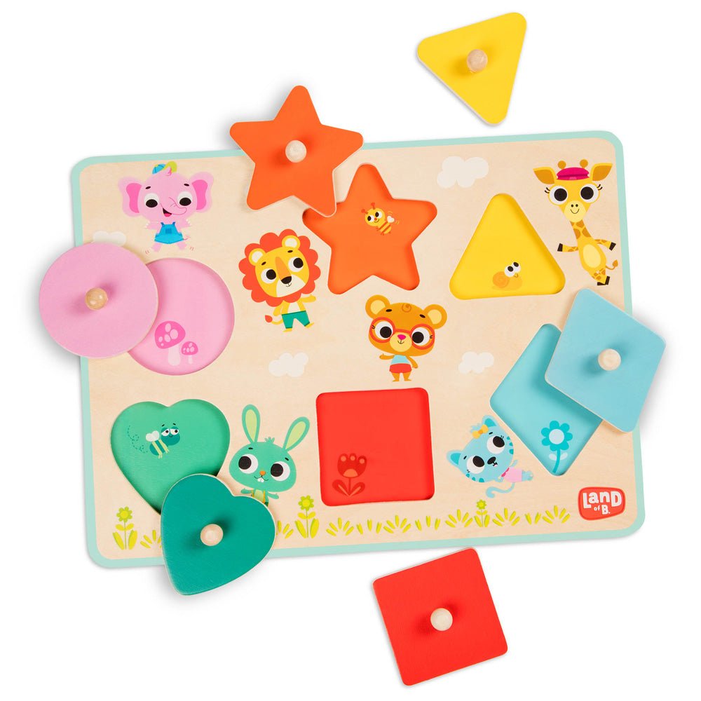 B.Toys Wooden Shapely Color Puzzle - Mastermind Toys___235727