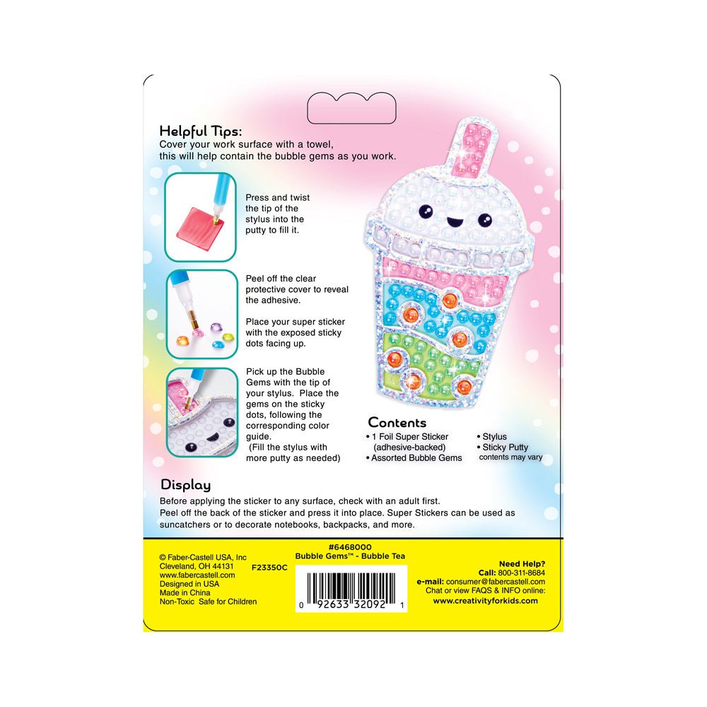 Bubble Gems  Super Sticker Bubble Tea - Mastermind Toys___232752