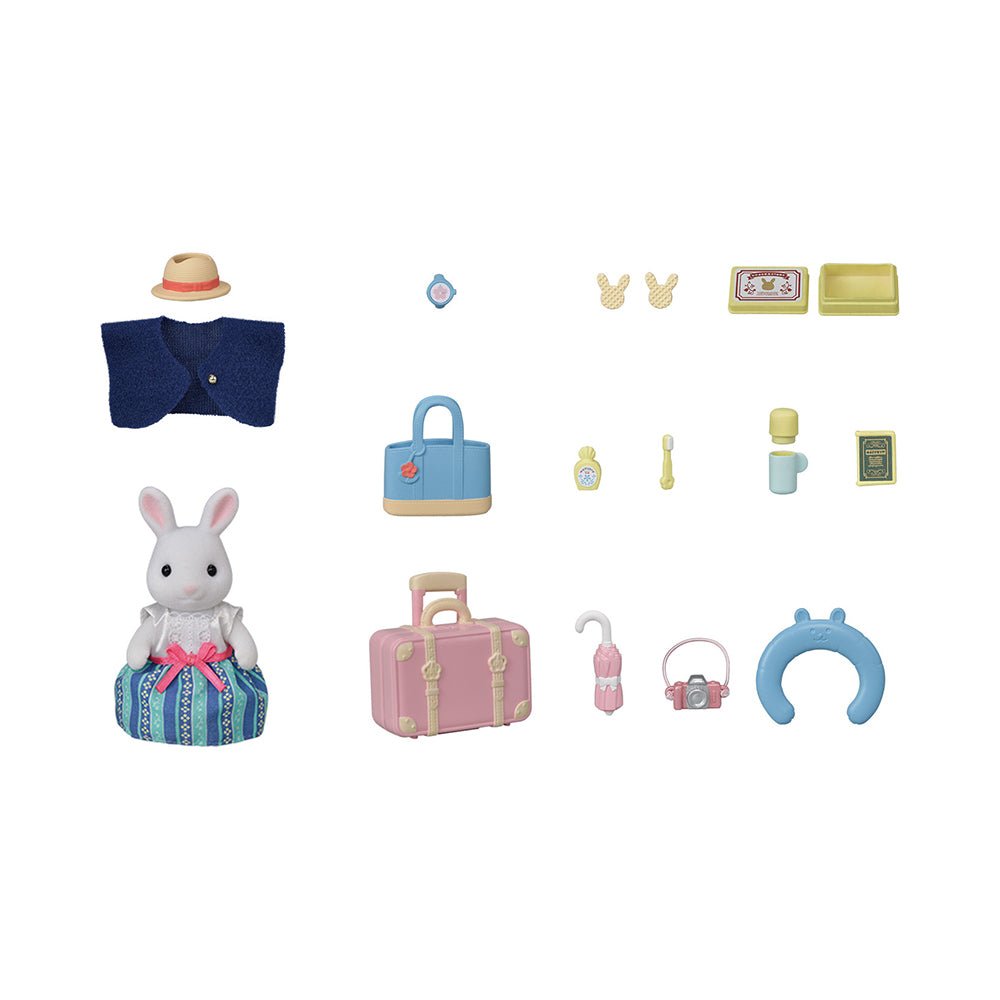 Calico Critters Snow Rabbit Mother Weekend Travel Set - Mastermind Toys___225215