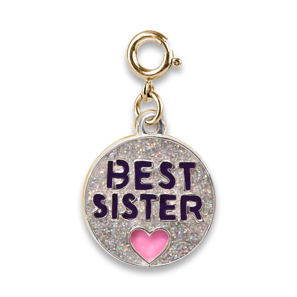 CHARM IT! Gold Glitter Best Sister Charm - Mastermind Toys___219035