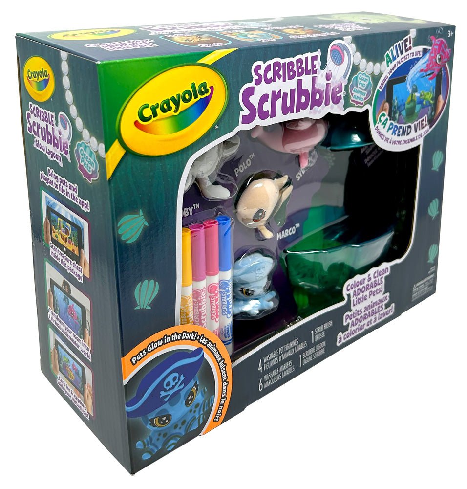 Crayola Scribble Scrubbie Ocean Pets Glow Tub Set - Mastermind Toys___233428