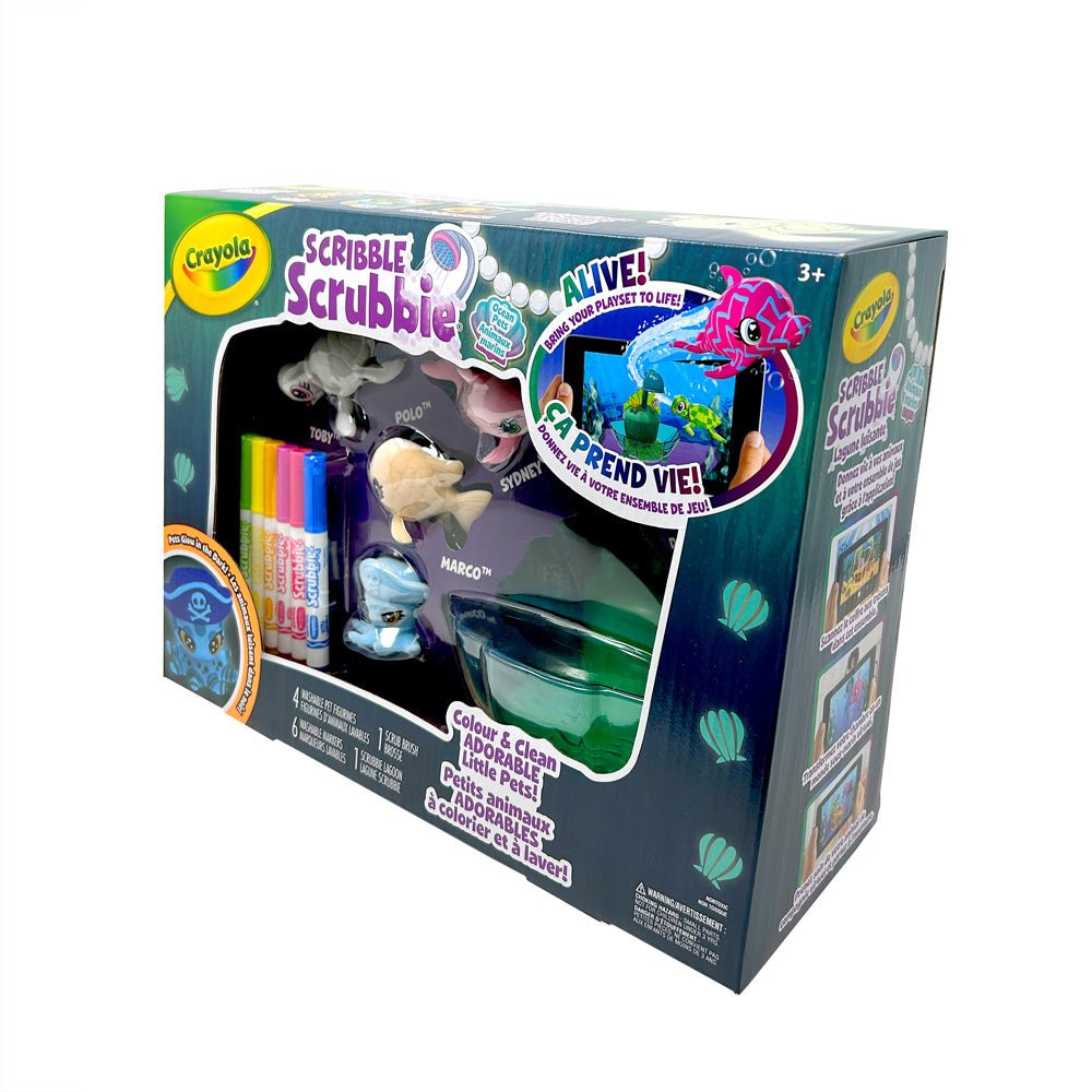 Crayola Scribble Scrubbie Ocean Pets Glow Tub Set - Mastermind Toys___233428