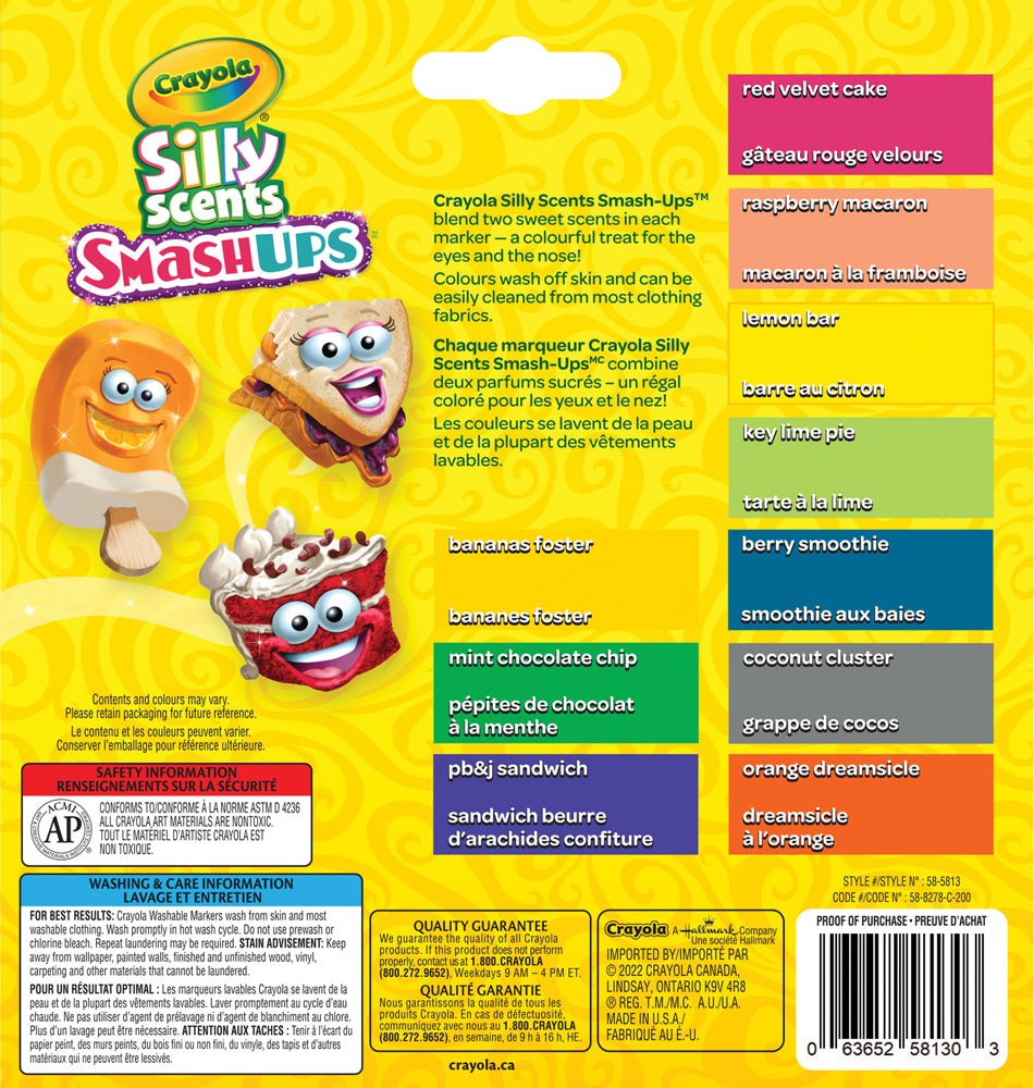 Crayola Silly Scents Smash - Ups Markers, 10 Count - Mastermind Toys___233431