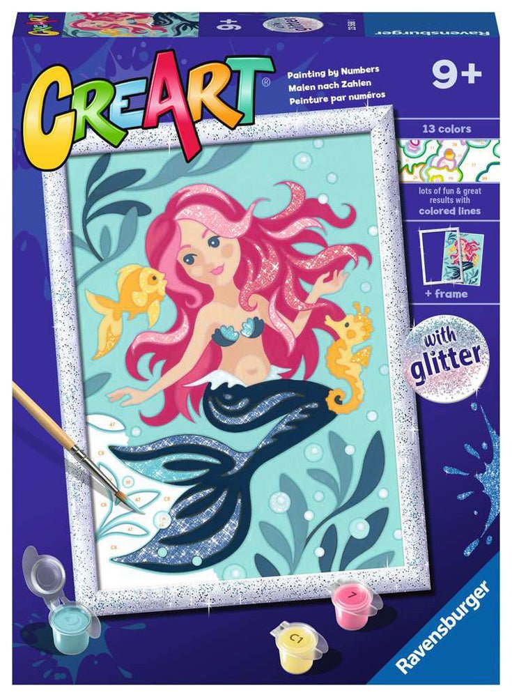 CreArt: Enchanting Mermaid Painting by Numbers 7x9" - Mastermind Toys___234660