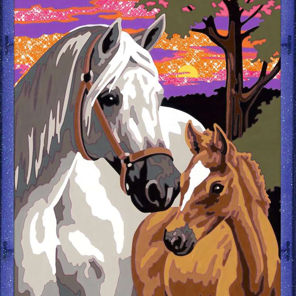 CreArt: Sunset Horses Painting by Numbers 7x9" - Mastermind Toys___234658