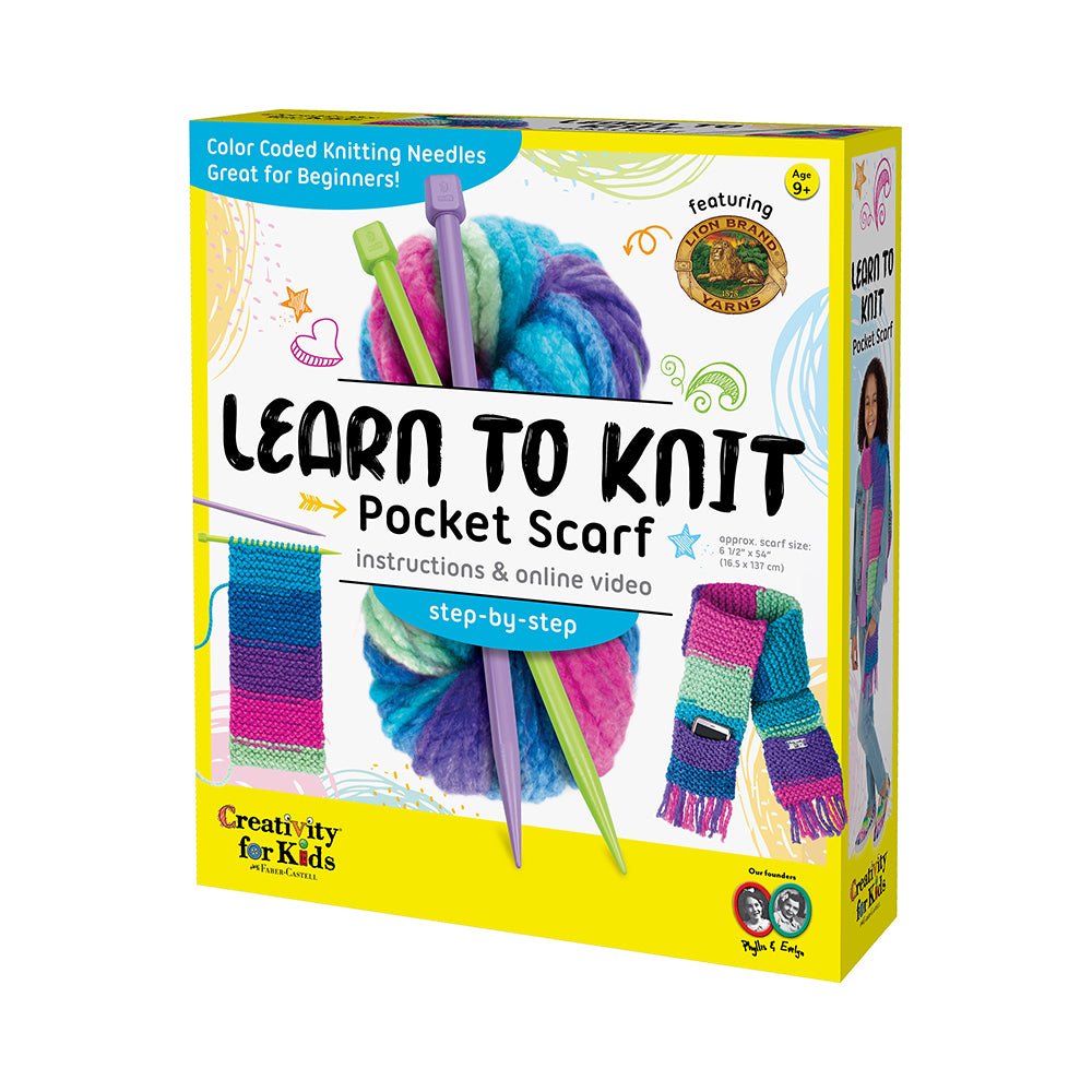 Creativity for Kids Learn to Knit Pocket Scarf - Mastermind Toys___223135