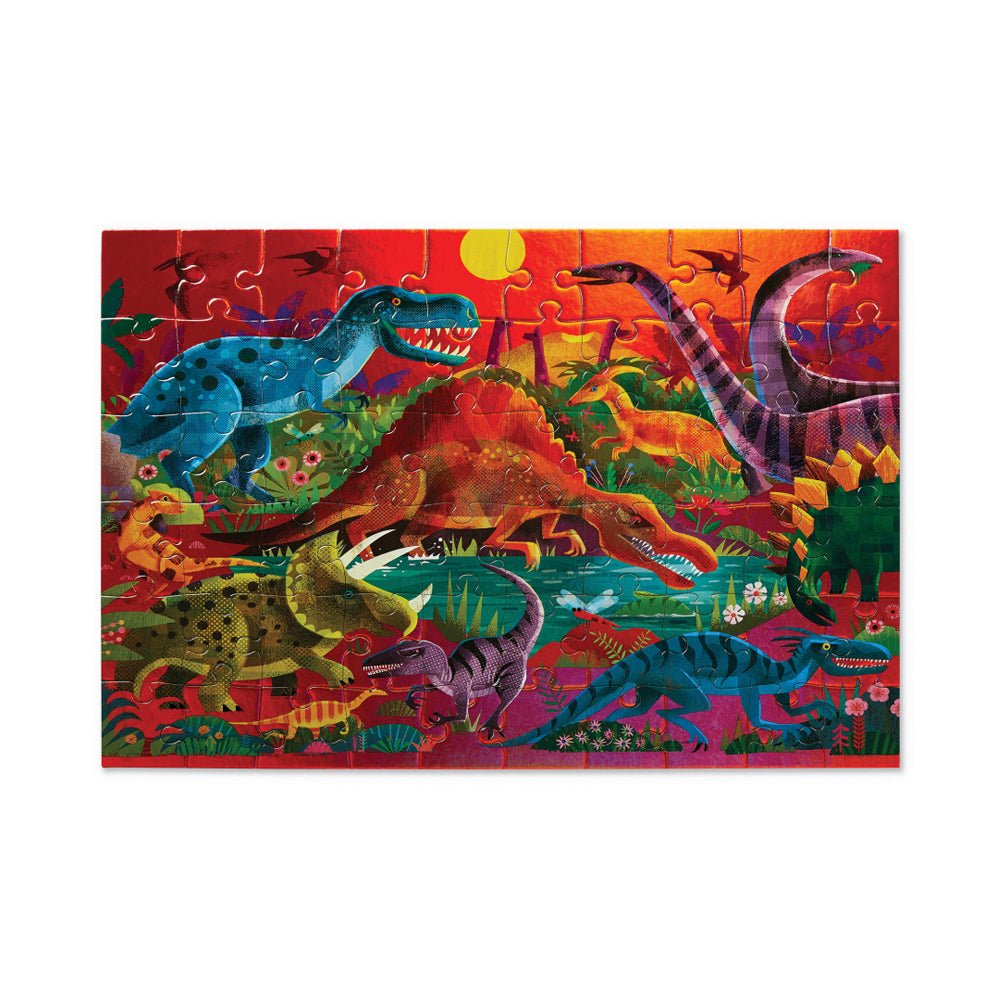 Crocodile Creek Dazzling Dinosaurs 60pc Holographic Foil Puzzle - Mastermind Toys___226768