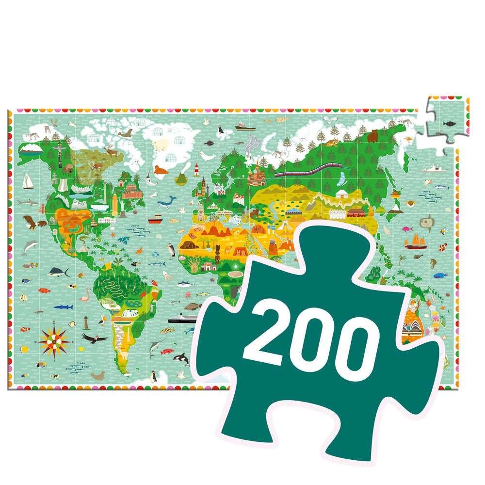 Djeco Observation Puzzle Around The World 200 pcs - Mastermind Toys___238177