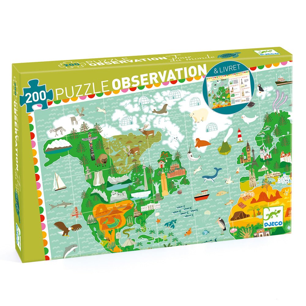 Djeco Observation Puzzle Around The World 200 pcs - Mastermind Toys___238177