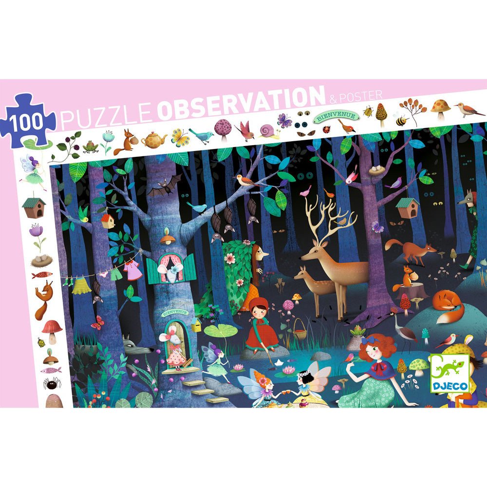 Djeco Observation puzzle Enchanted forest 100 pcs - Mastermind Toys___238191