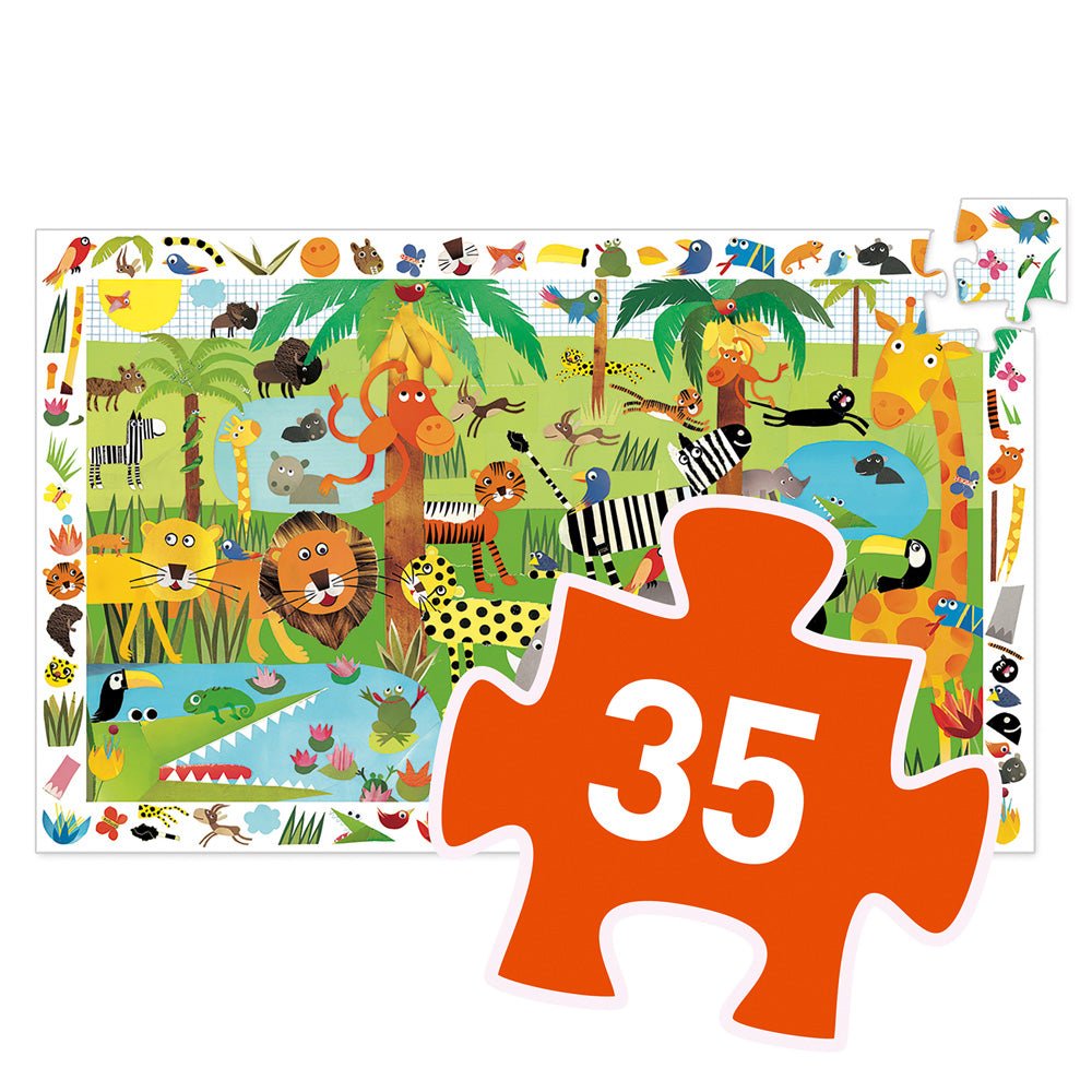 Djeco Observation Puzzle / Jungle / 35 pcs - Mastermind Toys___238174