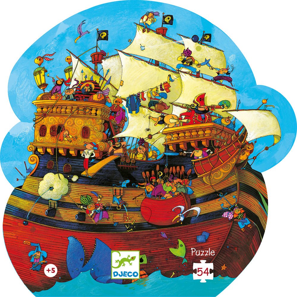 Djeco Silhouette Puzzle / Barbarossa's Boat 54 pcs - Mastermind Toys___238221