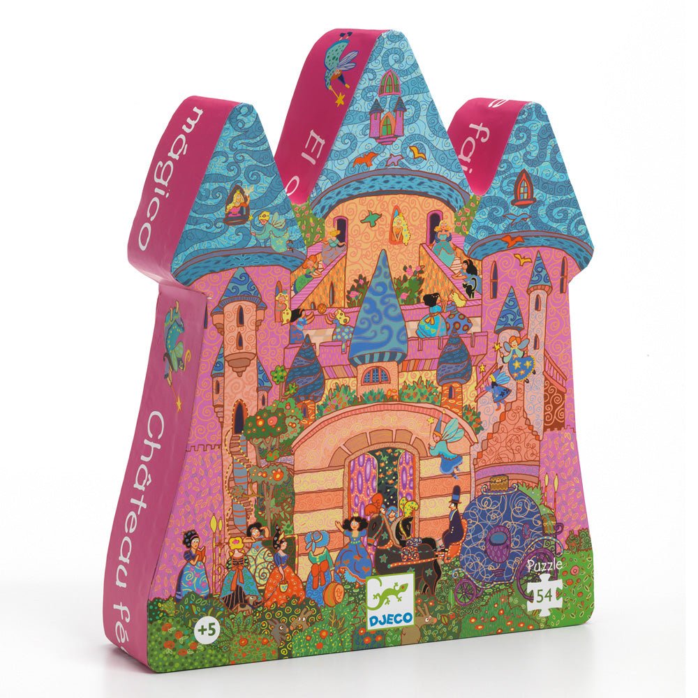 Djeco Silhouette Puzzle / Fairy Castle / 54 pcs - Mastermind Toys___238172