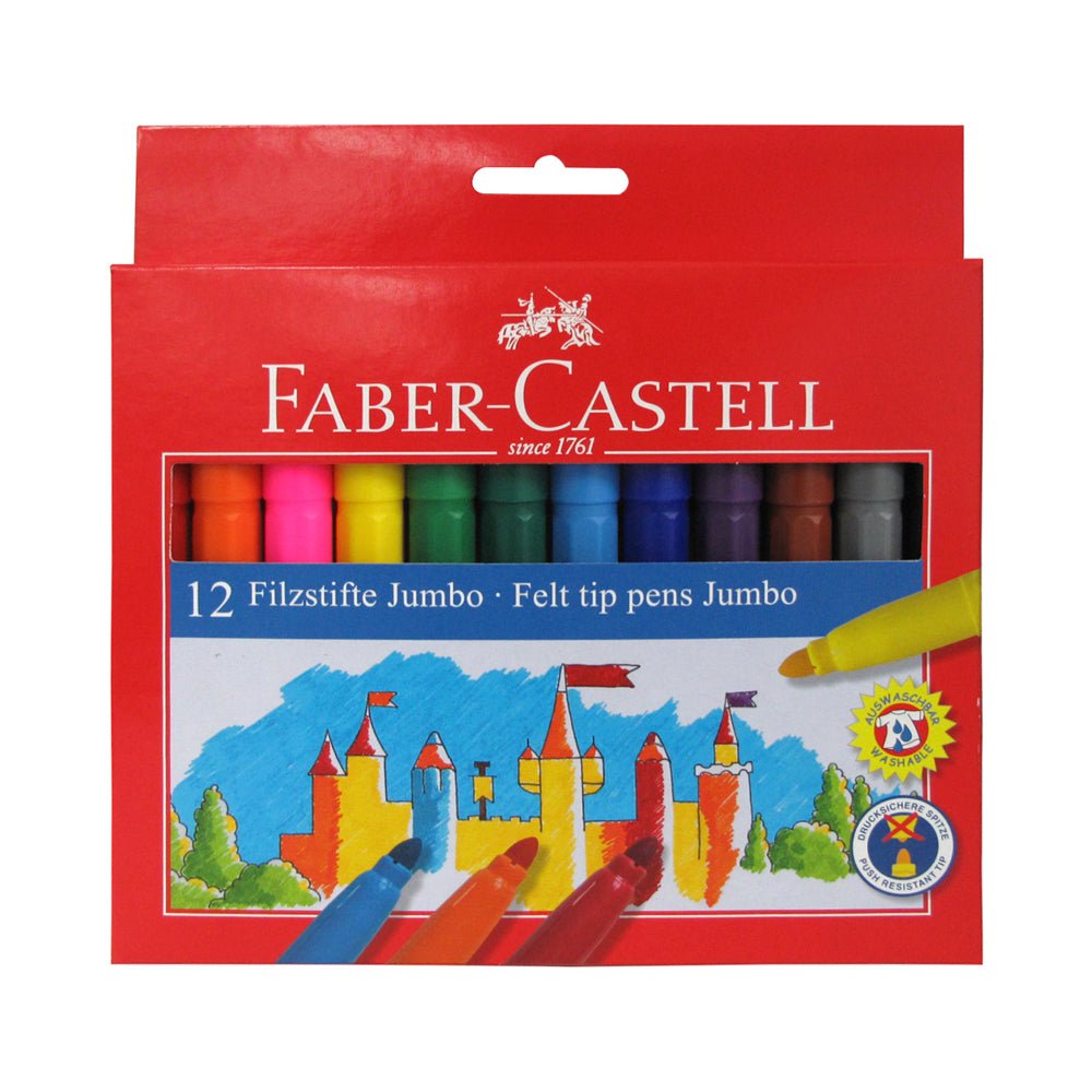 Faber - Castell Felt Tip Jumbo Pens 12pk - Mastermind Toys___214614