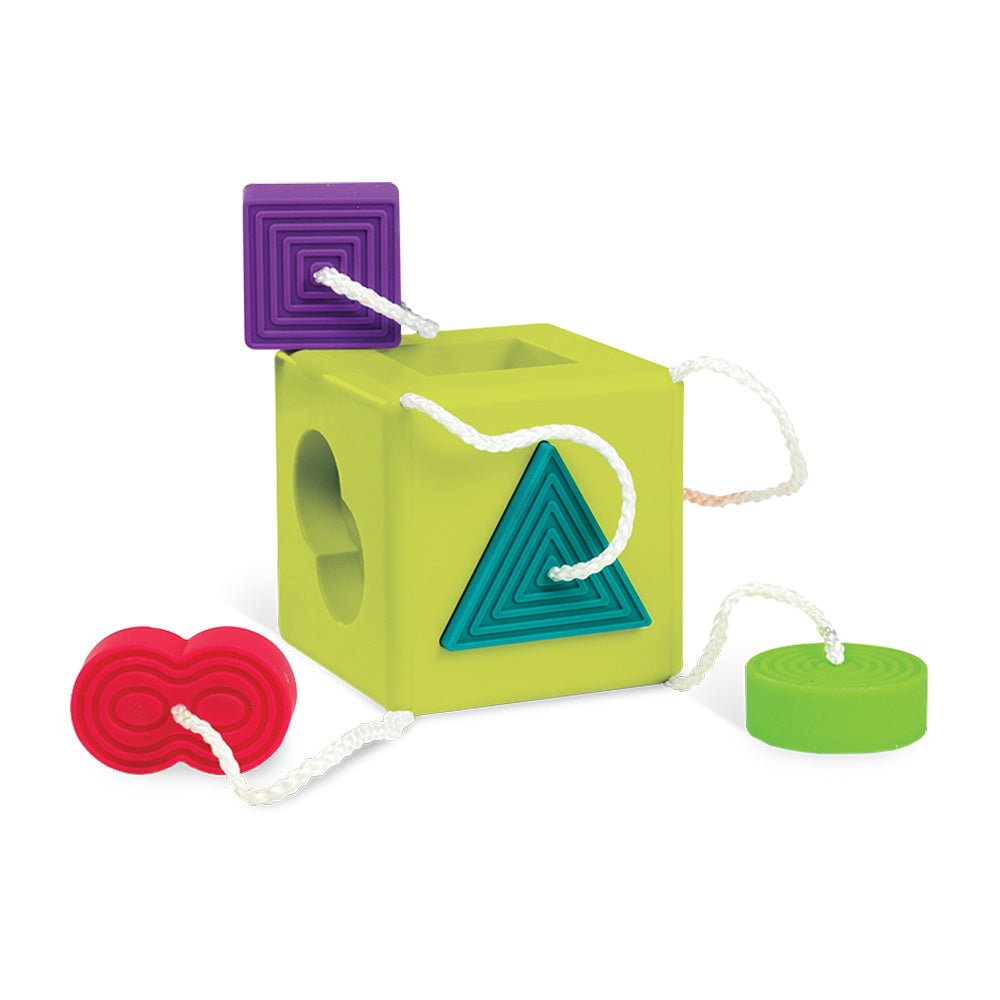 Fat Brain Toy Co. OombeeCube Tethered Shape Sorter - Mastermind Toys___200355