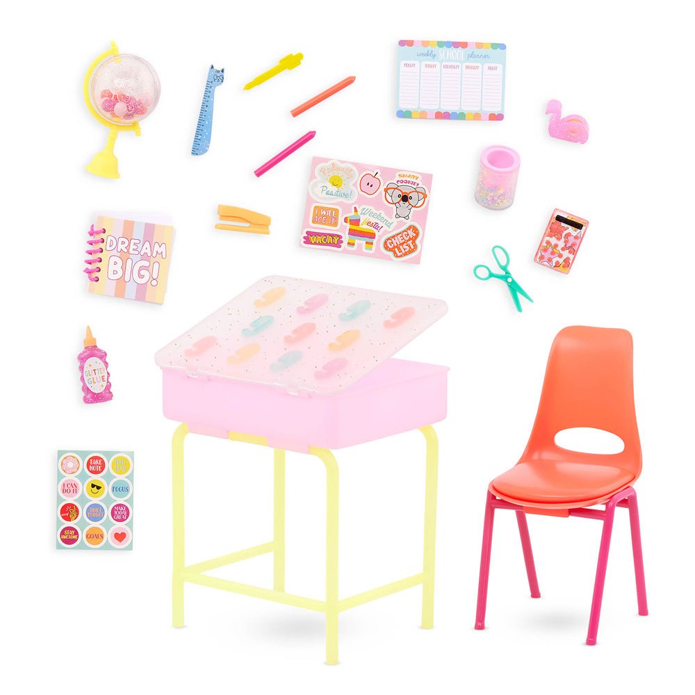 Glitter Girls Alessa & School Desk Playset Classroom Set for 14" Dolls - Mastermind Toys___230493