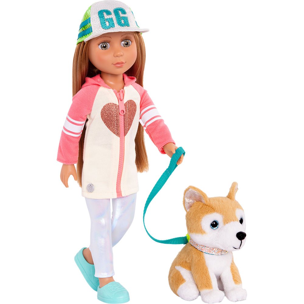 Glitter Girls Tavi 14" Doll with Pet Dog Nougat - Mastermind Toys___237353