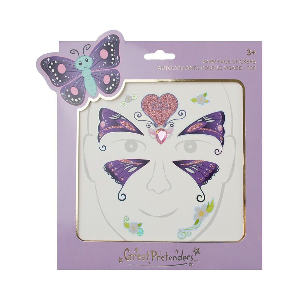 Great Pretenders Butterfly Fairy Face Stickers - Mastermind Toys___220420