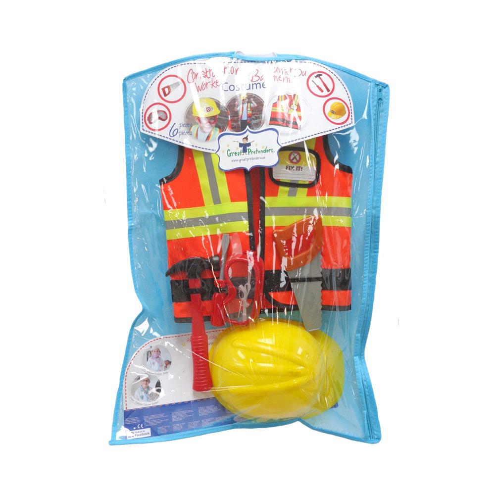 Great Pretenders Construction Worker Set, Size 5 - 6 - Mastermind Toys___142125