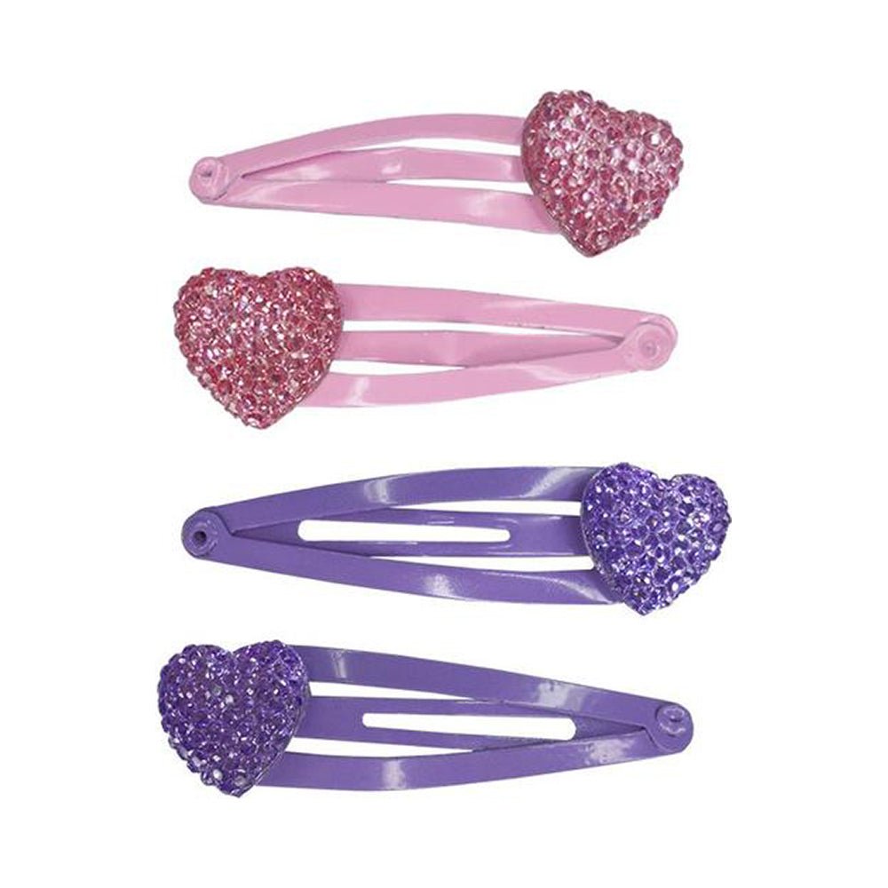 Great Pretenders Sparkly My Heart Hairclips 4pc - Mastermind Toys___136718