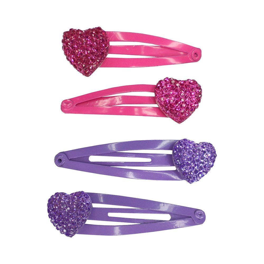 Great Pretenders Sparkly My Heart Hairclips 4pc - Mastermind Toys___136718