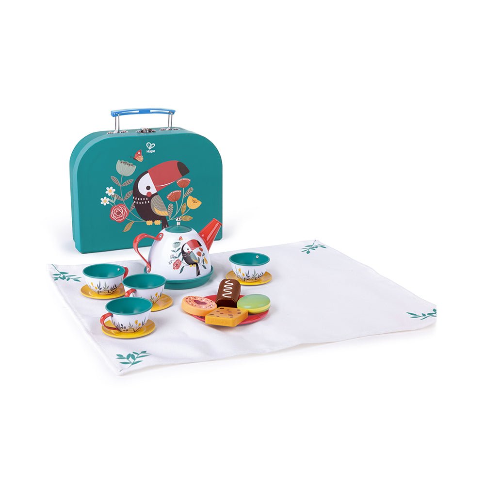 Hape Toucan Tin Tea Set - Mastermind Toys___231105