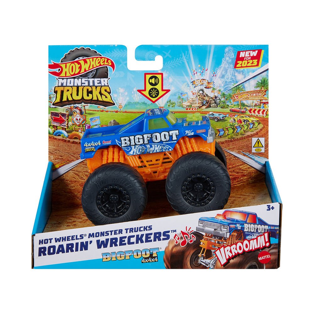 Hot Wheels Monster Trucks Roarin' Wreckers Assorted - Mastermind Toys___227149