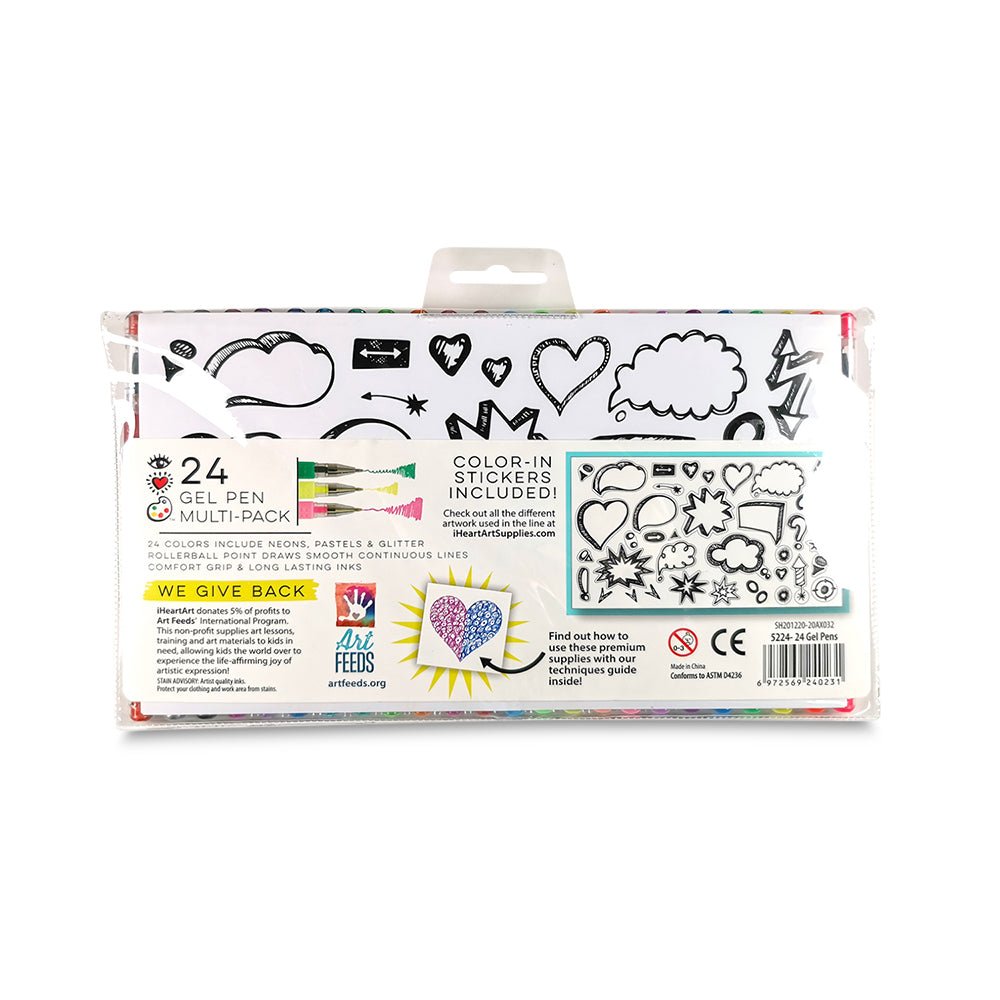 iHeartArt 24 Gel Pen Multi - Pack - Mastermind Toys___223468